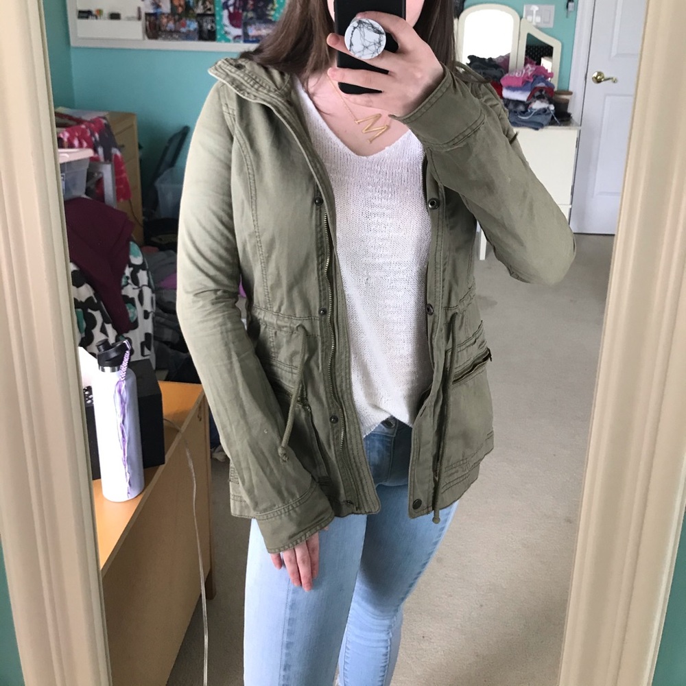 Hollister Army Green Utility Jacket